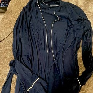Comfortable soft navy medium/large blue robe.